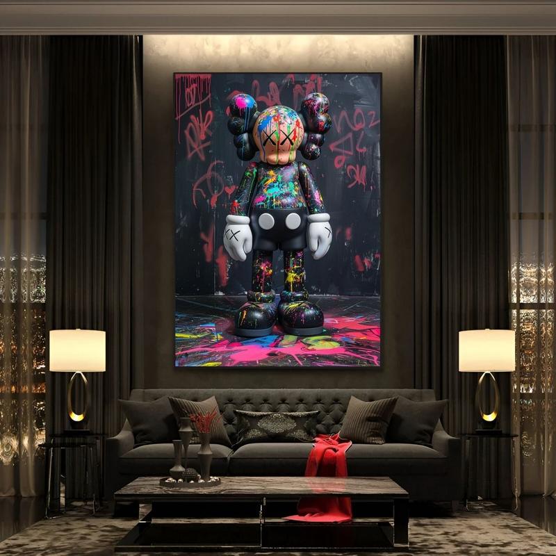 KAWS Poster Figure Poster, Kaws Poster Print Decor Artwork