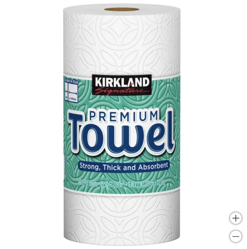 Kirkland Signature 2-Ply Paper Towels, 160 Sheets, 12 Individually Wrapped Rolls - Toilet, Wipes