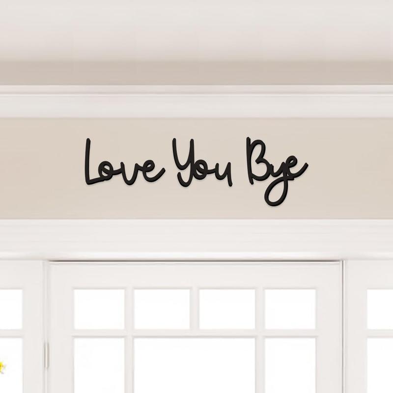 Love You Bye Wood Sign Home Decor Boho Decor 21.6” Wall Decor Express Love and Warm for Your Family Lovers Wall Art Gift Hallway Entryway Door Valentine Decorations for Home Hanging Christmas