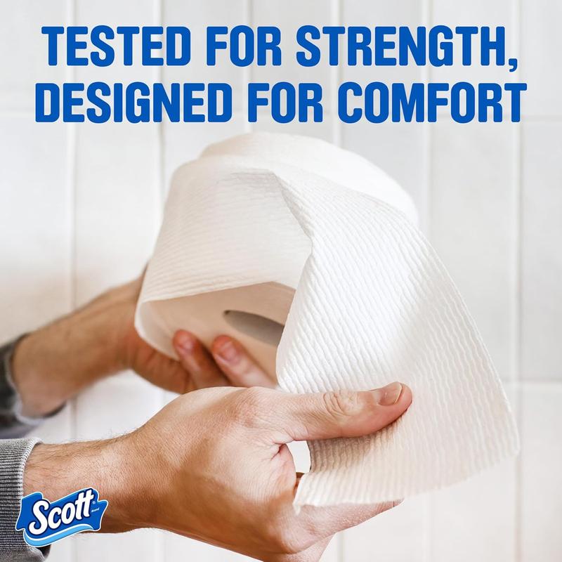 Scott ComfortPlus Toilet Paper, 12 Double Rolls, 231 Sheets per Roll, Septic-Safe, 1-Ply Toilet Tissue Pack Unscented Wipes Wipes