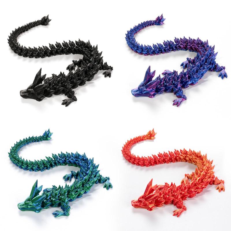 3D Printing Dragon Design Ornaments, Creative Movable Desktop Decoration Craft, Cool Toys, Home Decor Ornament for Desktop, Cool Toy for Men, Teenage Gift, Halloween Gift