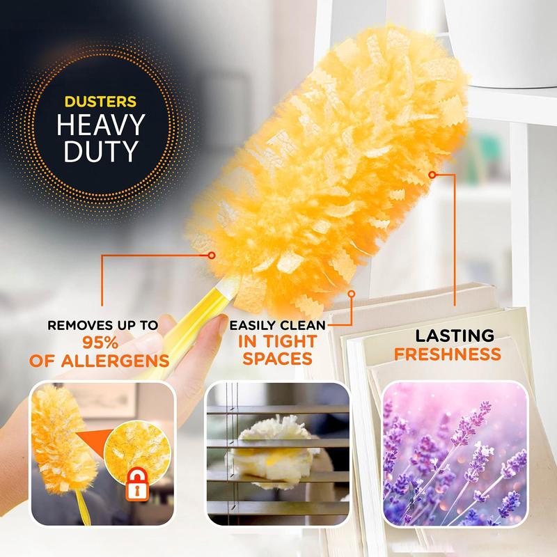 Heavy Duty Duster Refill Set without Handle, 10pcs set Microfiber Multi-surface Duster Refill for Swiffer Heavy Duster, Dust Removal Tool for Ceiling Fan, Spring Home Accessories