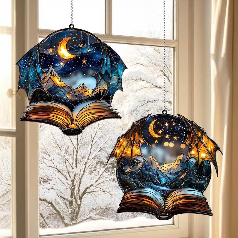 Night Court ACRYLIC Night Court Window Hanging Fantasy Book Reader Gift Book Lover Gift Bookish Gift Bookshelf Ornament