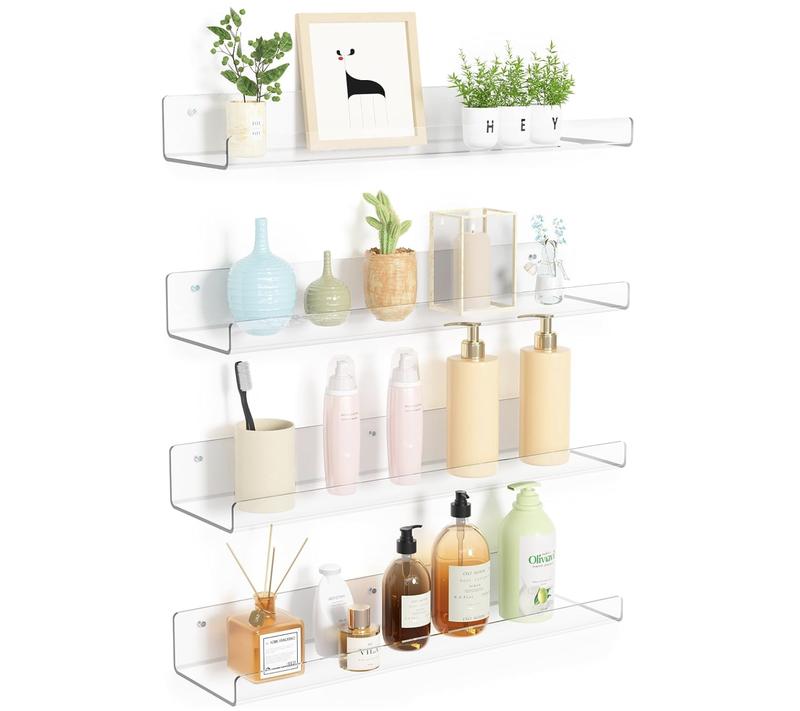 upsimples Clear Acrylic Shelves for Storage, 15