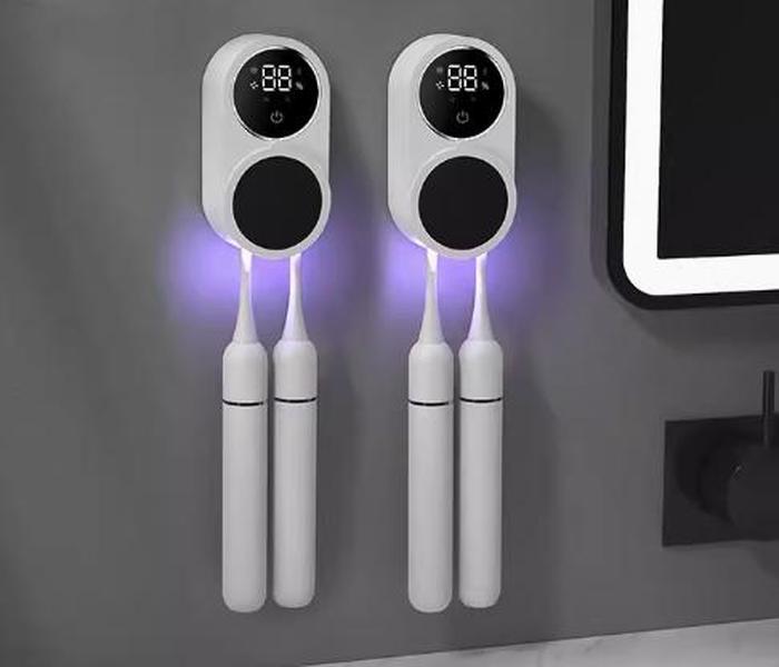 Toothbrush Cleaner, toothbrush Sanitizer, UV-C Cleaning and Air Drying, LED Smart Screen, Rechargeable Wall Mount Toothbrush Holder, X122 toothbrush sterilizer