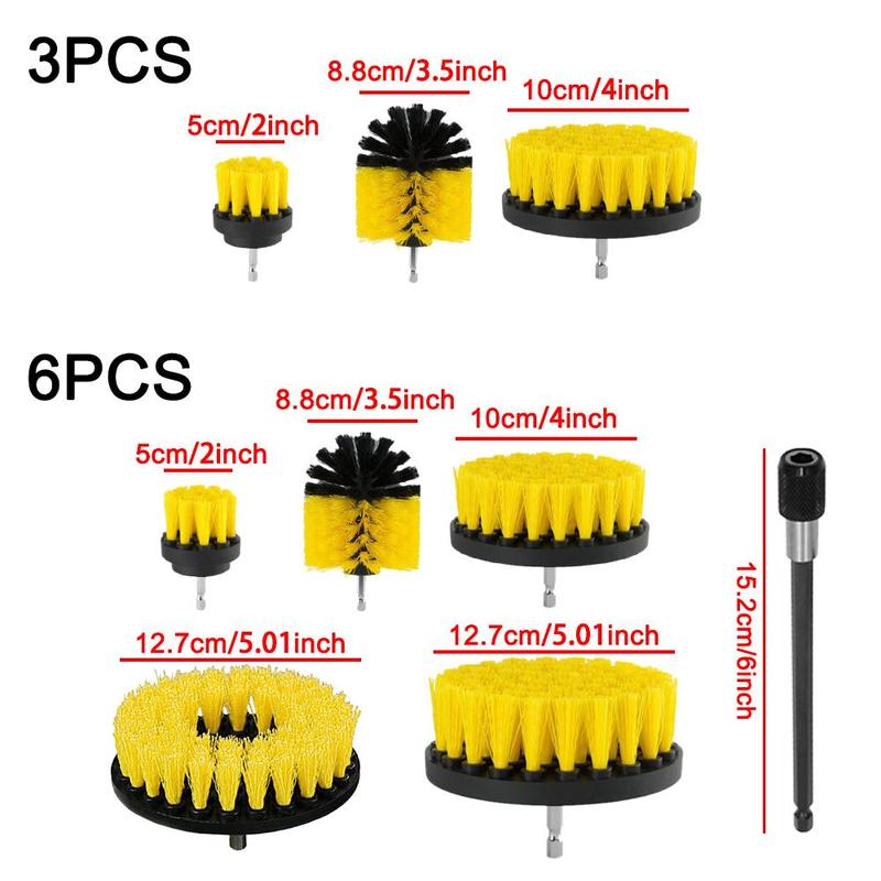 Drill Brush Attachment Set, Power Scrubber Brush Cleaning Kit, Drill Brush Attachment Set Suitable for Bathroom Surfaces, Grout, Floor, Tub, Shower, Tile, Kitchen & Car