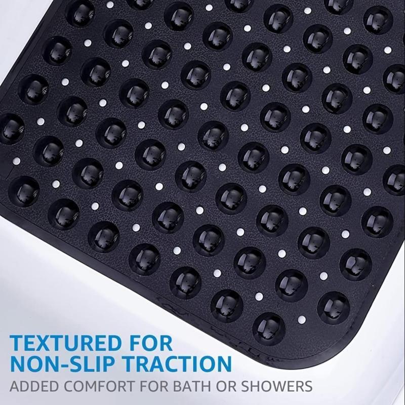 Solid-color Non-slip Bathtub Mat, 1 Count Extra-long Bathtub Massage Mat, Bathtub Mat with Suction Cup Design for Safe Showering, Special Non-slip Bathroom Mat for Bathtubs, Non-slip Bathroom Mat for Children, The Elderly and The Disabled, Washable Carpet