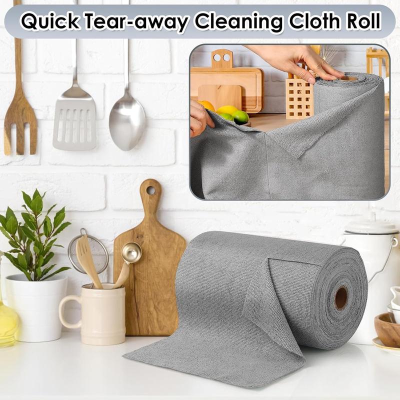 85 Pack Reusable  Away Microfiber Cleaning Cloth Roll, 10