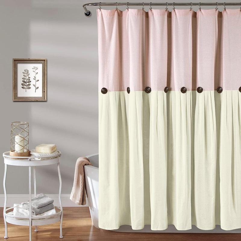 Two-tone Shower Curtain, Washable Bath Curtain, Decorative Bathtub Curtain, Bath Accessories, Bathroom Decor, Bathroom Supplies, Bathroom Accessories, Home Supplies