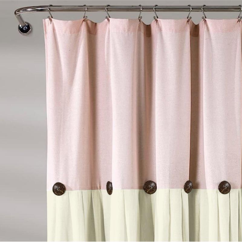 Two-tone Shower Curtain, Washable Bath Curtain, Decorative Bathtub Curtain, Bath Accessories, Bathroom Decor, Bathroom Supplies, Bathroom Accessories, Home Supplies