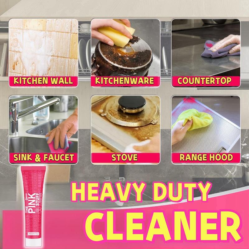 Doeyvose Kitchen Stainless Steel Cookware Stains and Dirt Cleaning Paste, Stain Removal Cleaning Cream, Rv Kitchen Stain Removal Cleaning Cream, Car Paint Cleaning Tool