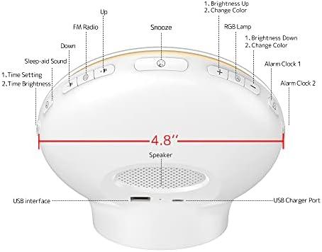 Sunrise Alarm Clock for HeavySleepers,Sunsetsimuation DecorAdjustable Smart Wake Up Light withSunrise，7Color Nightlight,7 Alarm Sounds