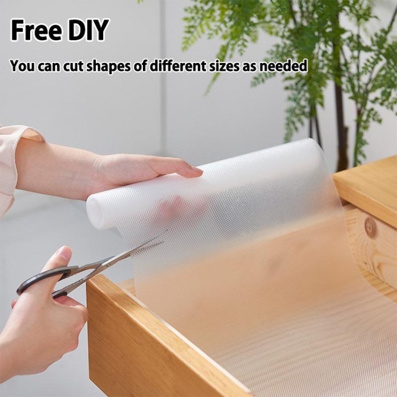 1 Count Kitchen Shelf Liner, Eva Clear Non-slip Cabinet Liner, Portable Oil-proof Shelf Liner for Refrigerator Kitchen Drawer Wardrobe