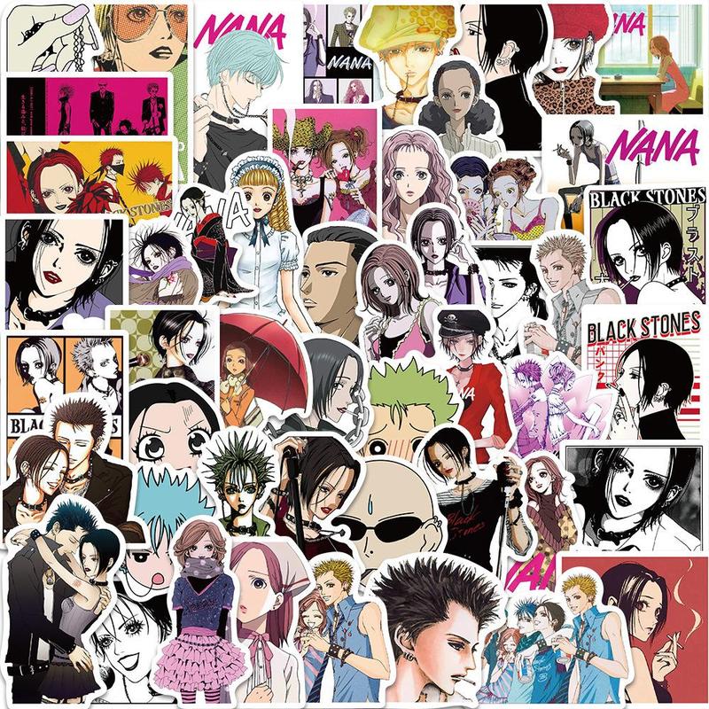 Anime Character Pattern Sticker, 50pcs set Self Adhesive Decor Paper, Decor Sticker for Gift Greeting Card Water Bottle Laptop Phone