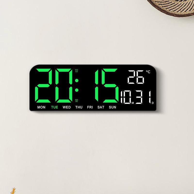 LED Alarm Clock without Battery, 1 Count USB Battery Powered LED Desktop Clock, Creative Table Clock, Hanging Clock for Home Bedroom Living Room