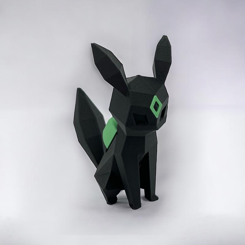 Low Poly Umbreon Multi-Colored Figurine | Desk Accessory, Collectible, Tcg, Statue, Gaming, Stim, Collectible, Custom, Decoration, Gift, Stress, Kawaii, Eye Catching, Mechanical Switch, Anime, Asmr.