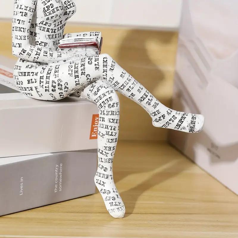 Reading Woman Design Resin Figurine, Figure Design Resin Sculpture, Desktop Decoration for Home Office