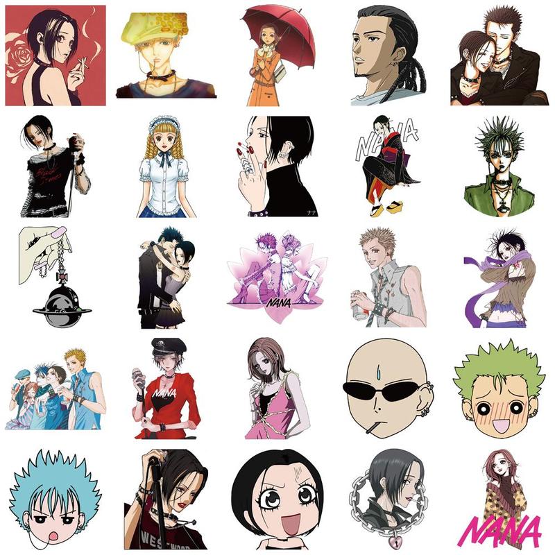 Anime Character Pattern Sticker, 50pcs set Self Adhesive Decor Paper, Decor Sticker for Gift Greeting Card Water Bottle Laptop Phone