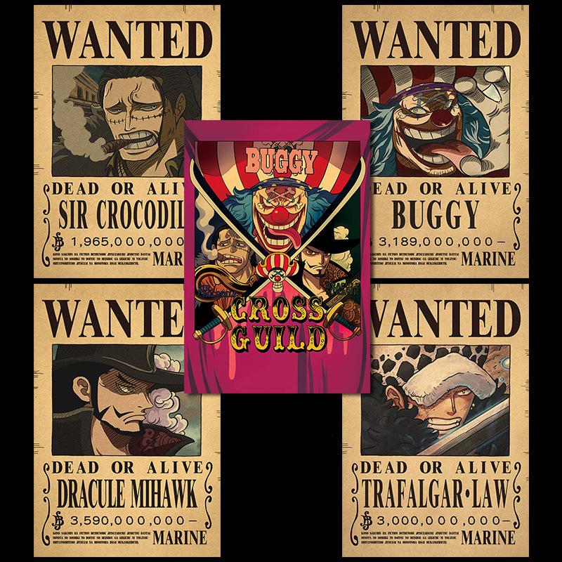 Anime O-P Wanted Poster Straw Hat Pirates Wanted Posters Set