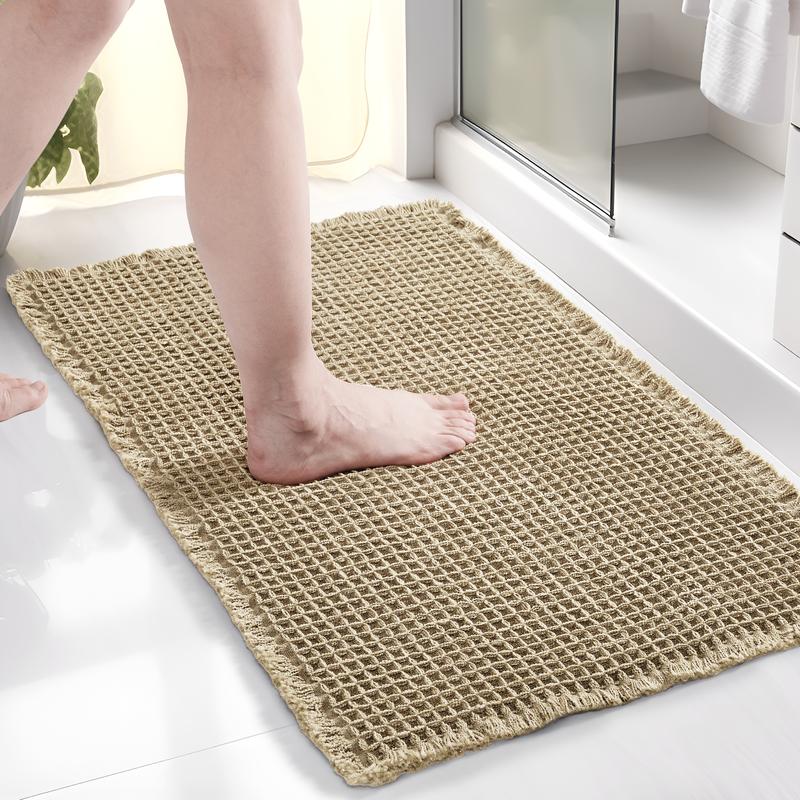 Deconovo Upgraded Waffle Rugs - Super Absorbent, Non-Slip, Machine Washable Bath Mats for Bathroom, Hallway, Kitchen, Bedroom, and Entryway