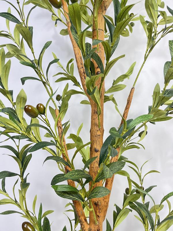 6FT Artificial Olive Tree, Potted Indoor Plants with Realistic Fruits and Branches