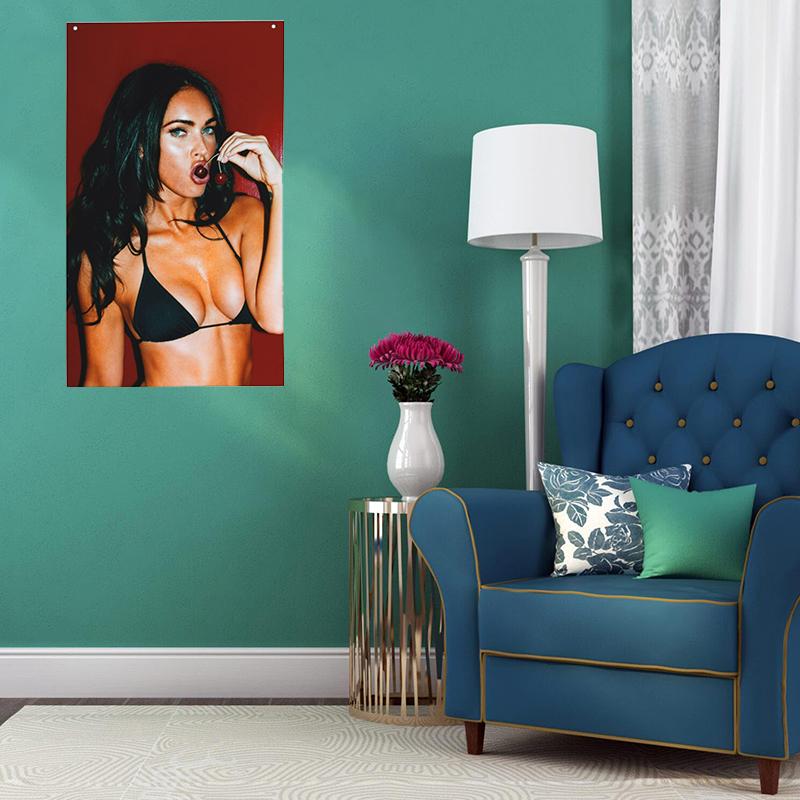 Megan Fox  FlagTapestry 3x5Ft  for Wall Hanging Man Cave CollegeDorm Room Decor Outdoor Banner