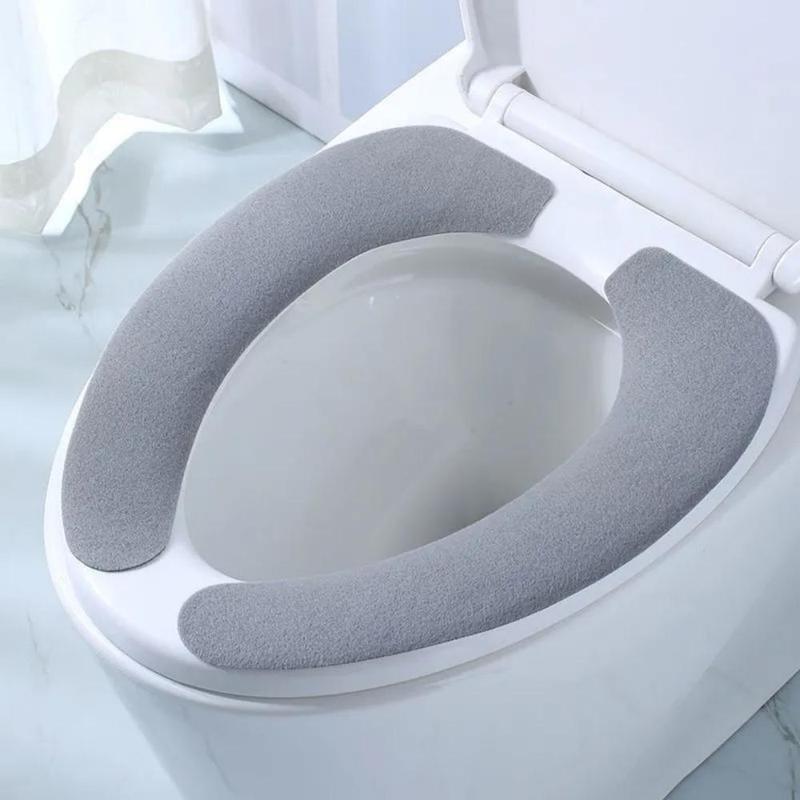 Waterproof Warm Toilet Seat Cushion, 1 Count Non-slip Toilet Seat Cover Pad, Soft Washable Cushion Cover Mat, Bathroom Accessories