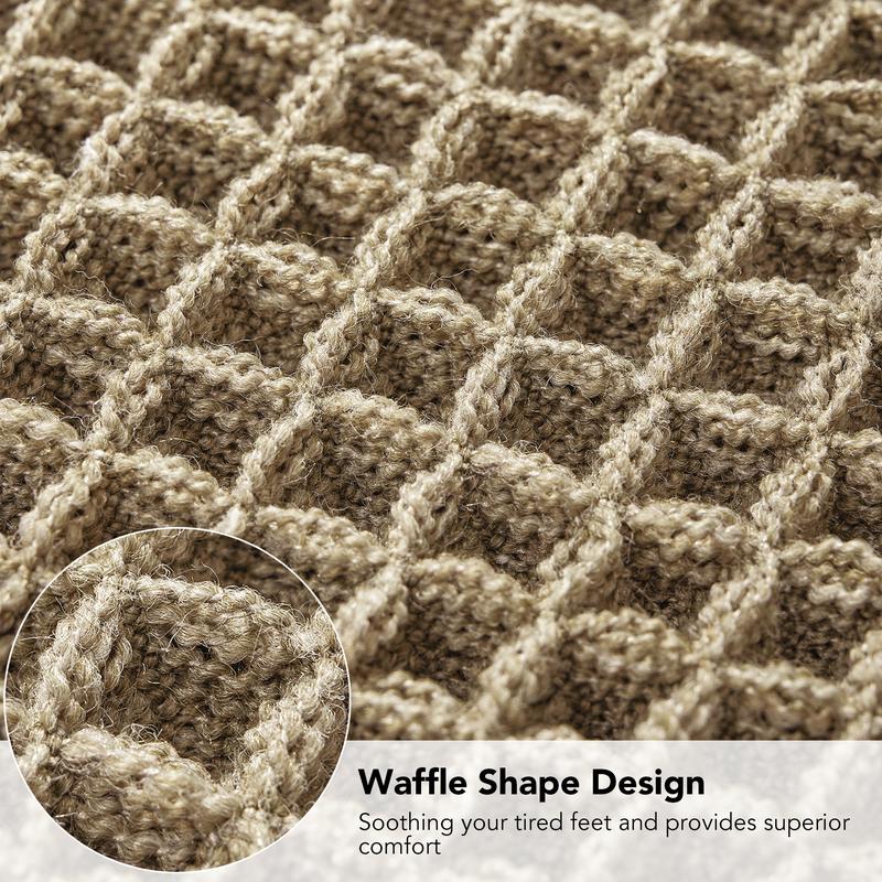 Deconovo Upgraded Waffle Rugs - Super Absorbent, Non-Slip, Machine Washable Bath Mats for Bathroom, Hallway, Kitchen, Bedroom, and Entryway