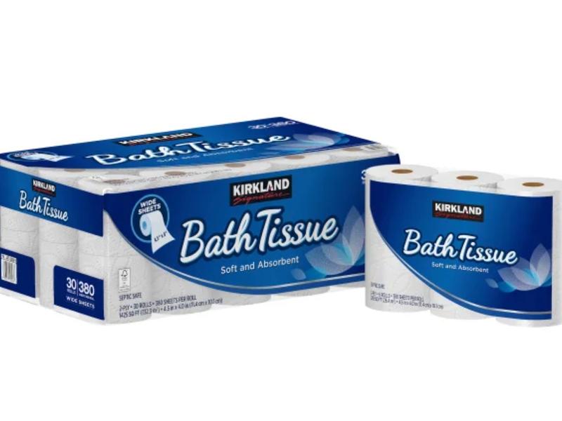 Kirkland Signature Bath Tissue, 2-Ply, 380 Sheets, 30 Rolls, New.