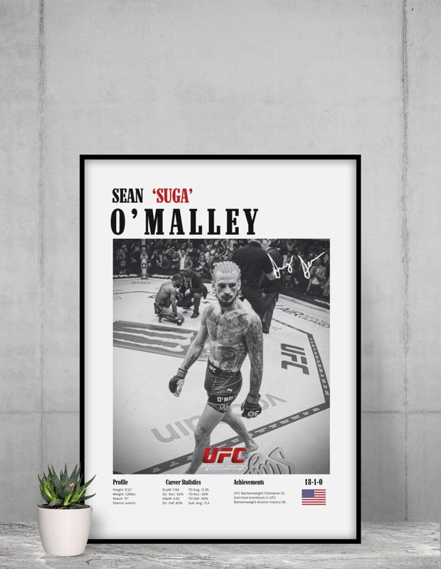 Sean O'Malley, Poster, UFC Poster, Poster Ideas, Fighter Poster, Athlete Motivation, Wall Decor