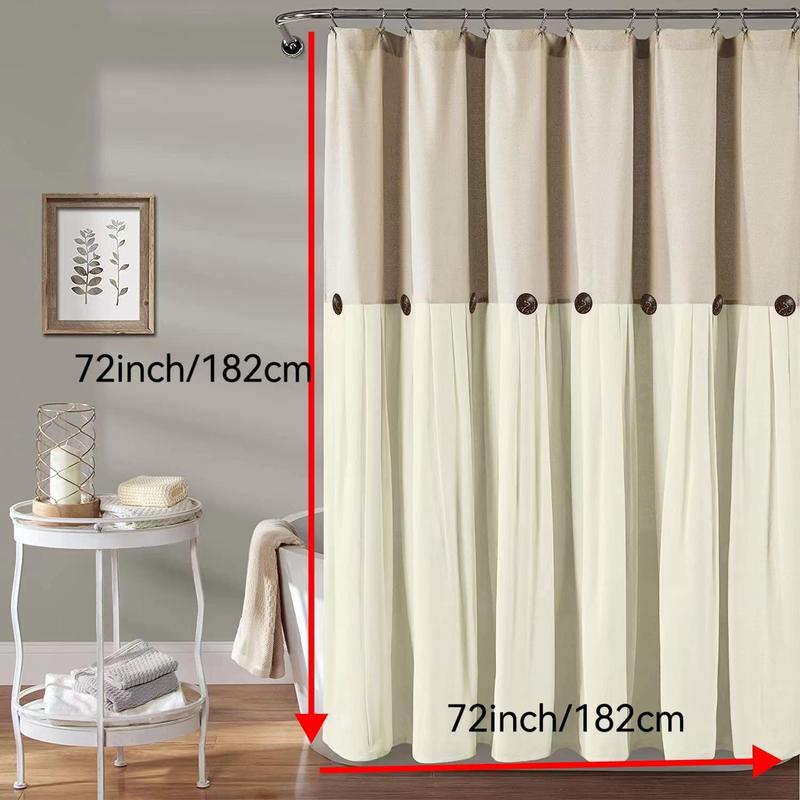 Two-tone Shower Curtain, Washable Bath Curtain, Decorative Bathtub Curtain, Bath Accessories, Bathroom Decor, Bathroom Supplies, Bathroom Accessories, Home Supplies