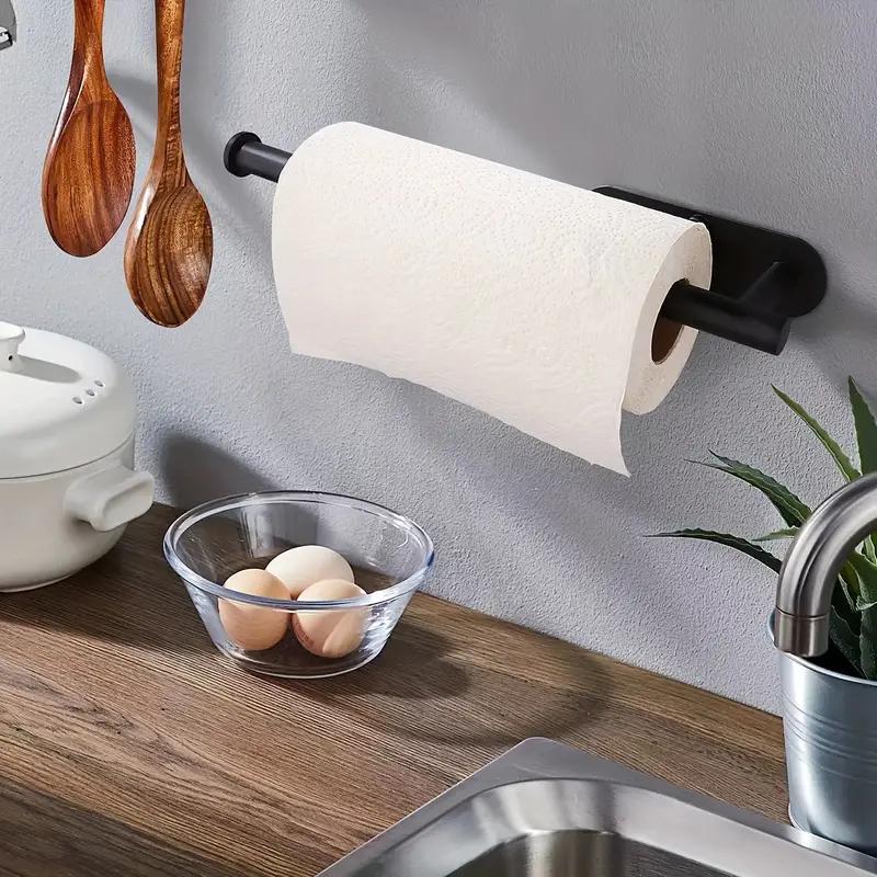 Small Space Organizer, Wall-mounted Punch-free Paper Towel Holder, Space-saving Kitchen Organizer, Stainless Steel Roll Paper Holder, Home Organizers for Kitchen & Bathroom, Room Decor for Fall Gifts, Fall Decor