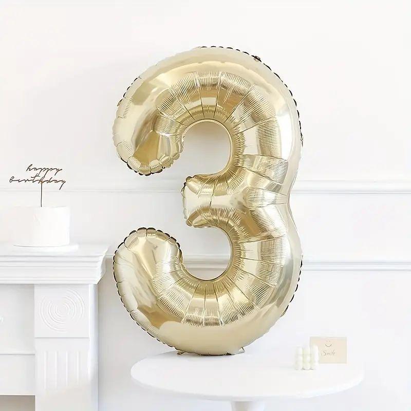 40 Inch Number Foil Balloon, Shimmering Golden Number Party Balloon, Durable Birthday Party Decor, Festive & Party Supplies