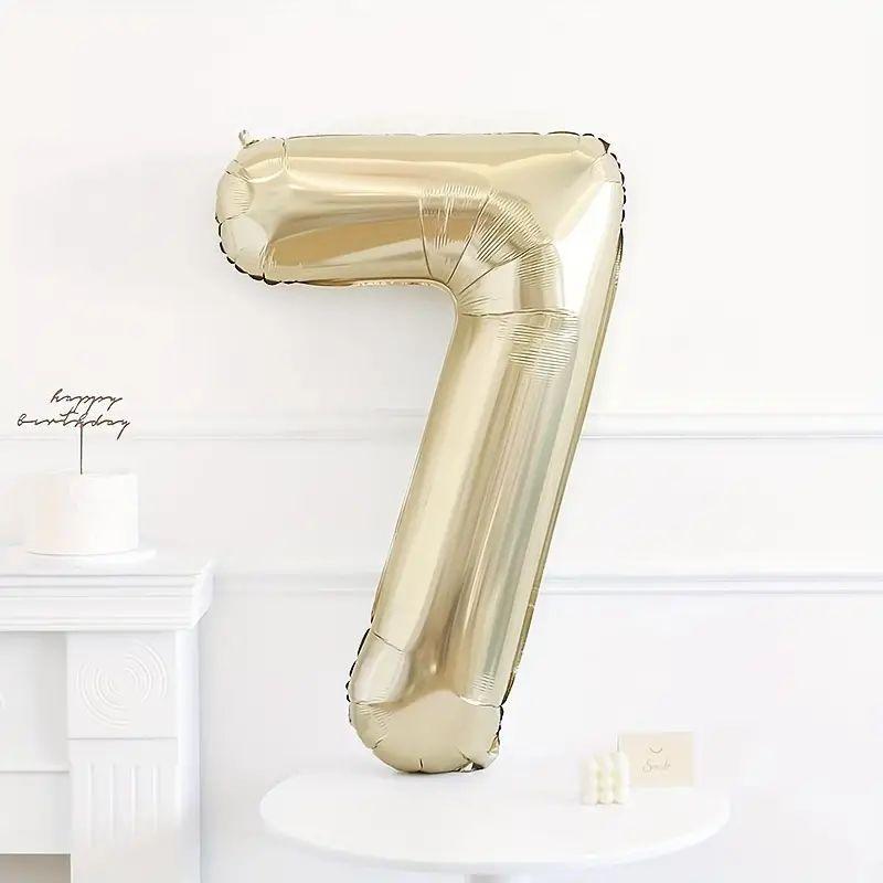 40 Inch Number Foil Balloon, Shimmering Golden Number Party Balloon, Durable Birthday Party Decor, Festive & Party Supplies