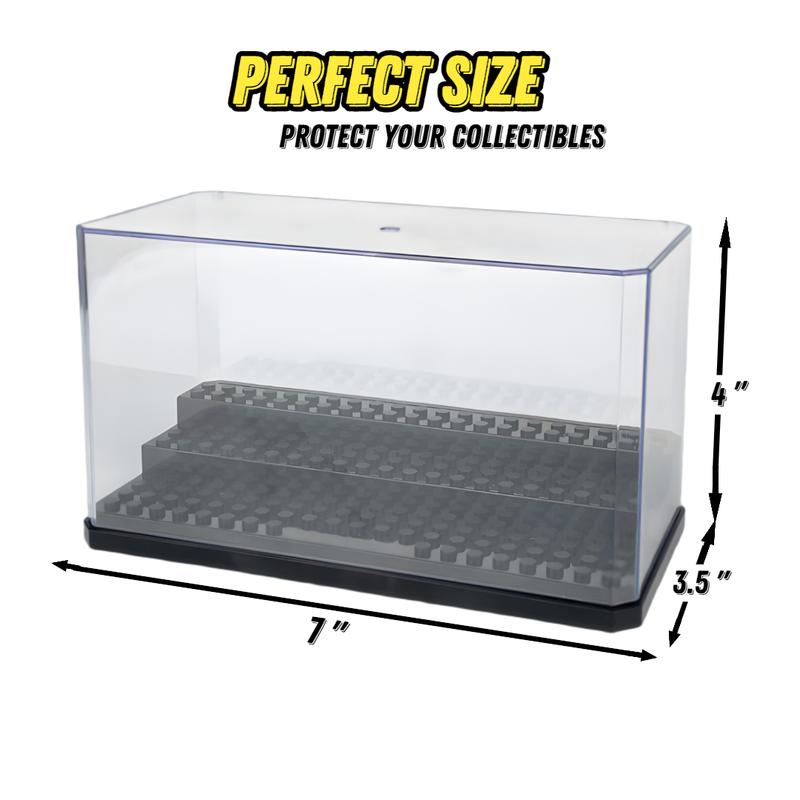 Display Case for Minifigure Action Figure Blocks, Dustproof Display Box Case, Collectibles Display, ShowCase Display, Minifigures Display, Clear Design, Stackable Display