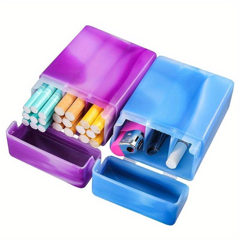 Random Color Storage Box, 1 Count Plastic Cigarette Storage Case with Compartments, Versatile Storage Organizer for Home Office School