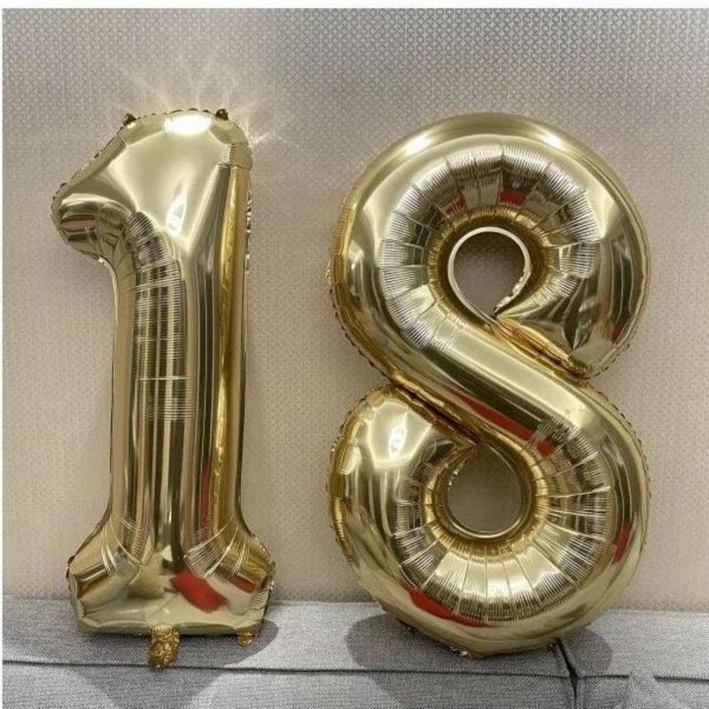 40 Inch Number Foil Balloon, Shimmering Golden Number Party Balloon, Durable Birthday Party Decor, Festive & Party Supplies