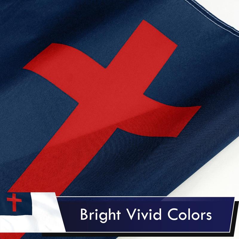 Christian Religious Cross Flag 75D Printed Polyester 3x5 Ft