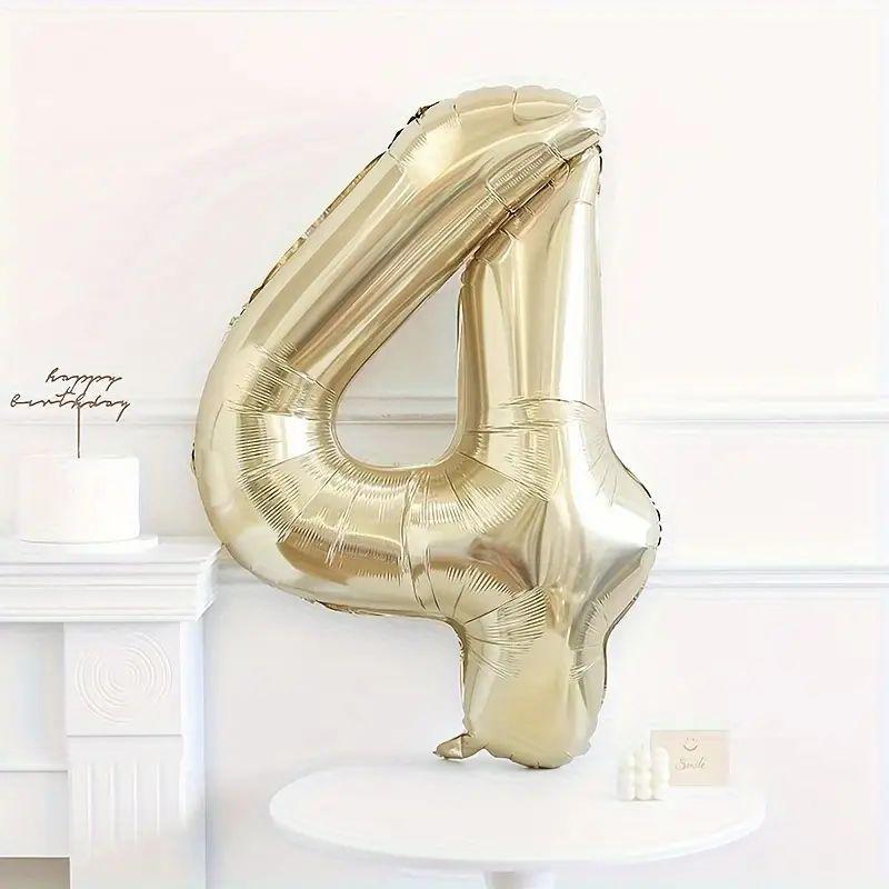 40 Inch Number Foil Balloon, Shimmering Golden Number Party Balloon, Durable Birthday Party Decor, Festive & Party Supplies