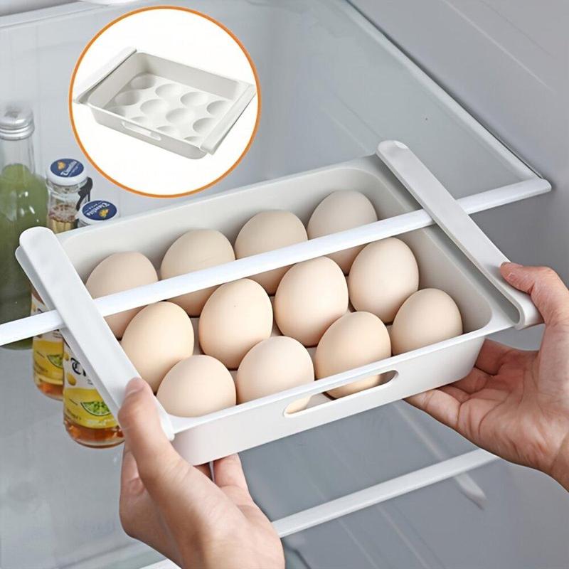 Refrigerator Drawer Egg Storage Rack, 1 Count Multi-grid Egg Organizer, Egg Storage Holder For Home Kitchen Use