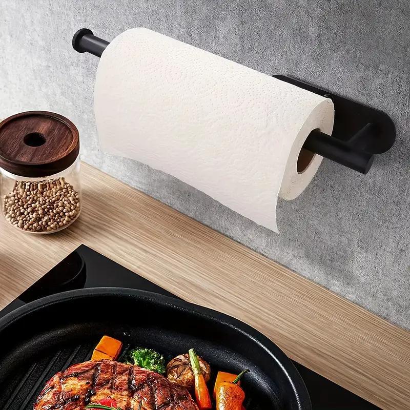 Small Space Organizer, Wall-mounted Punch-free Paper Towel Holder, Space-saving Kitchen Organizer, Stainless Steel Roll Paper Holder, Home Organizers for Kitchen & Bathroom, Room Decor for Fall Gifts, Fall Decor