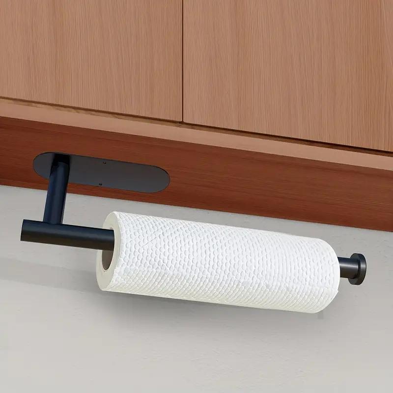 Small Space Organizer, Wall-mounted Punch-free Paper Towel Holder, Space-saving Kitchen Organizer, Stainless Steel Roll Paper Holder, Home Organizers for Kitchen & Bathroom, Room Decor for Fall Gifts, Fall Decor