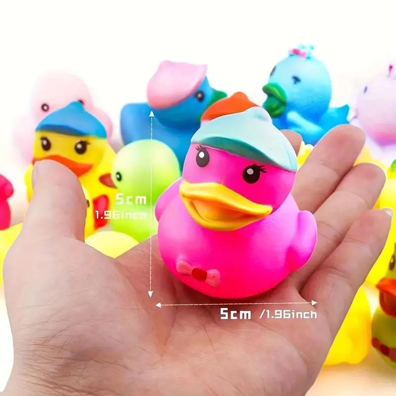 25 PCS Colorful Rubber Duck Toys Children's Party Gift Party Small Gift Halloween Gift