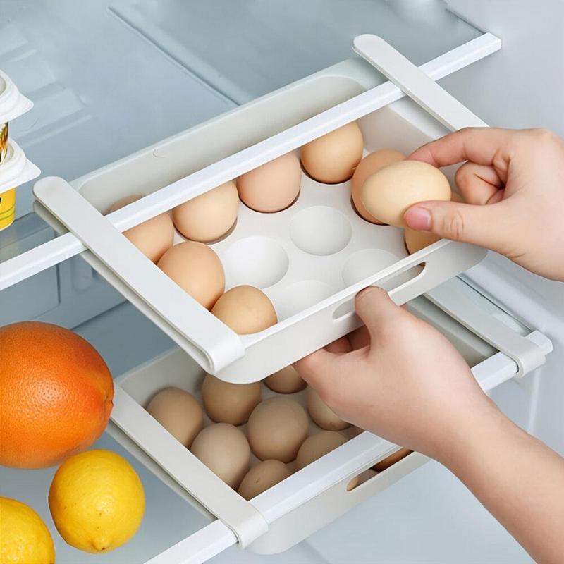 Refrigerator Drawer Egg Storage Rack, 1 Count Multi-grid Egg Organizer, Egg Storage Holder For Home Kitchen Use