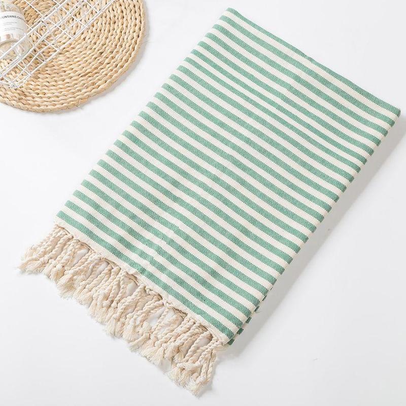 Striped Pattern Beach Towel, Beach Blanket, Mat, Lightweight Quick Drying Beach Towel with Tassel, Soft Comfortable Towel for Swimming Beach Party, Summer Gifts, Gifts