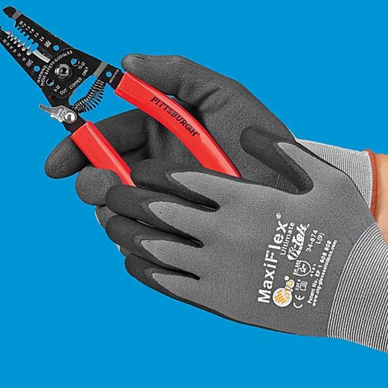 MaxiFlex Pro Grip Gloves 34-874 844 - 12-Pack Nitrile-Coated Gloves for Precision Handling, Tough Jobs, and Industrial Work in Spain