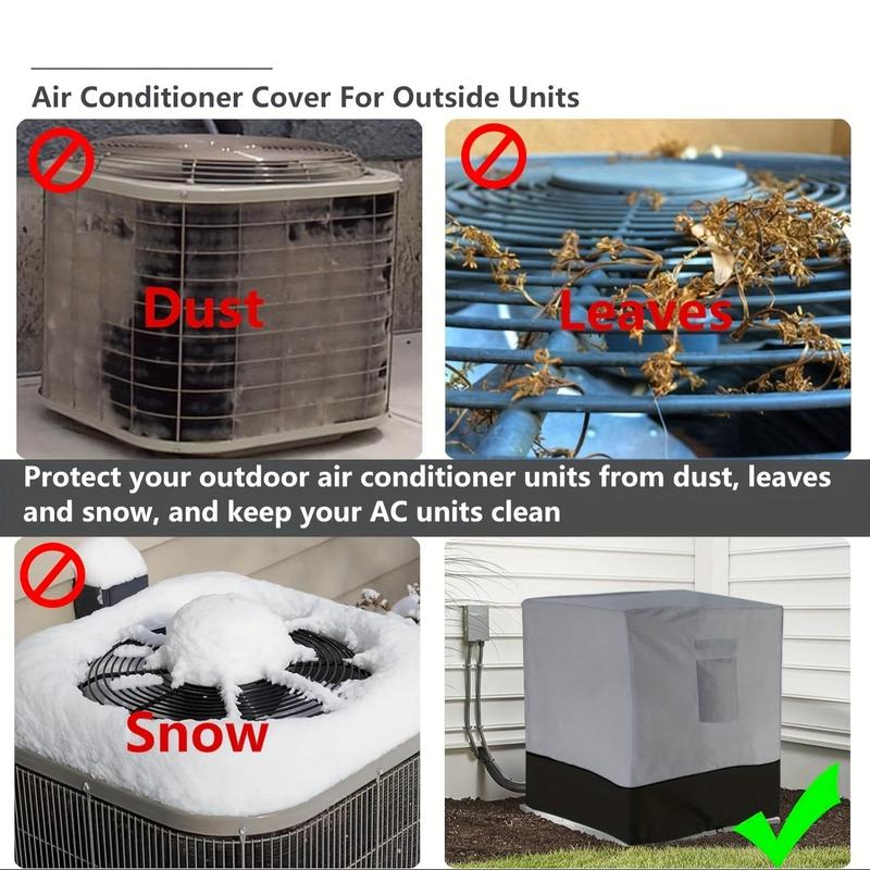 Outdoor Air Conditioner Cover, 1 Count Durable & Protective Outdoor Air Conditioner Cover, Household Textiles for Outdoor Terrace Furniture