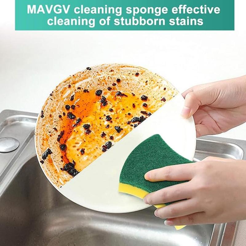 Limited time deal-Kitchen Cleaning Sponges,24 Pack Eco Non-Scratch for Dish, Scrub Sponges