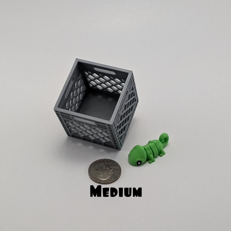 MINI Animals Crate - Unique Articulating 3D Printed Collectible Figurines - Desk Pets - Home Decor - Perfect Gift for Office or Home