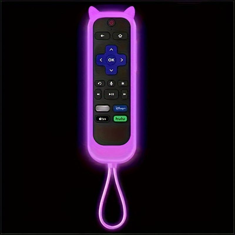 Luminous Remote Control Cover, Remote Case with Lanyard, Christmas Decor Remote Control Protector Compatible with TCL Hisense Roku TV, Fall Decor, Christmas Gifts, Christmas Decorations